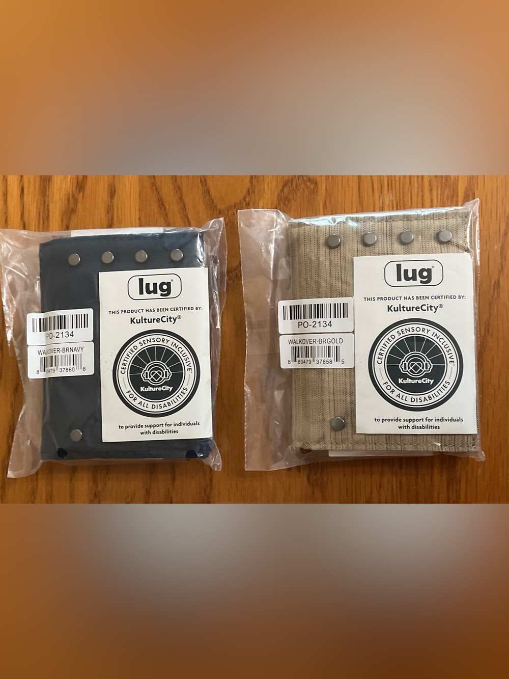 Lug Slide and Walkover RFID Wallet Combo. Brushed Navy. NWT - Picture 4 of 6